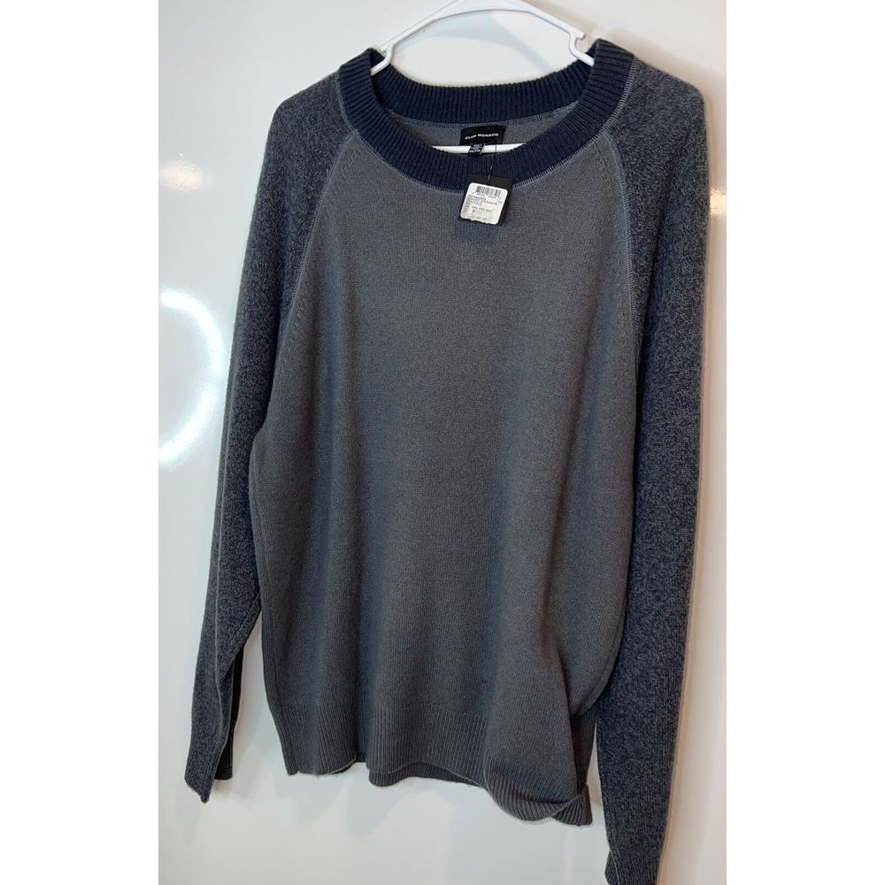 CLUB MONACO, Slim‎ Fit Garment Dye Sweater,SHARKSKIN, Size XXLmrsp149